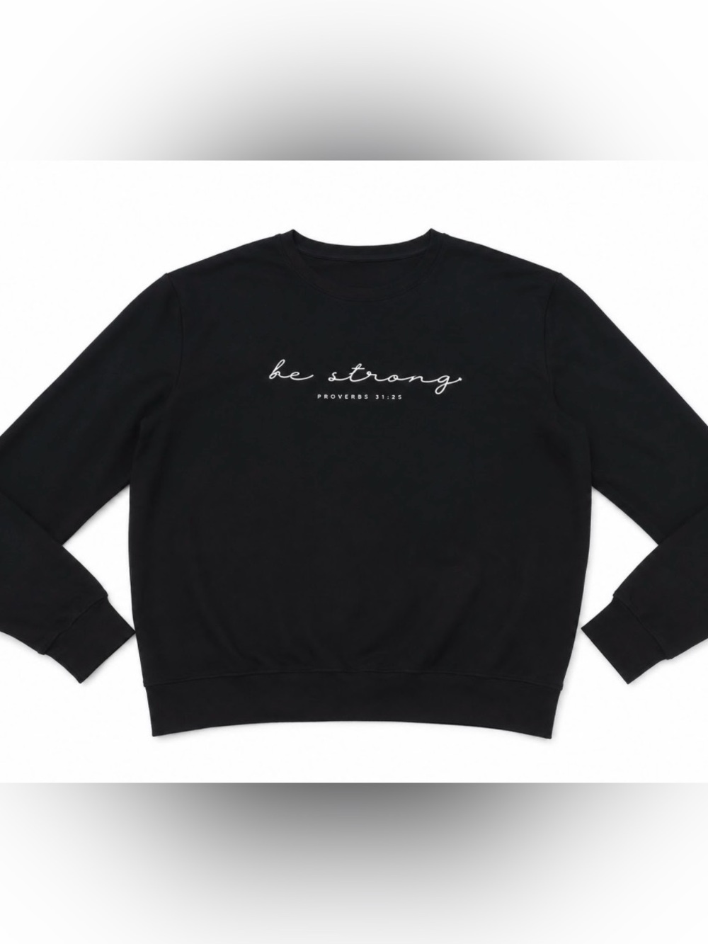 & Other Stories Black Crewneck Sweater with White Script
